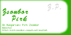 zsombor pirk business card